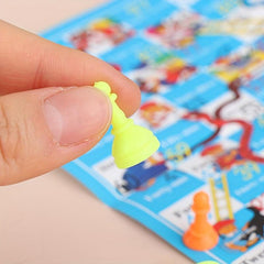 5pcs 18 Paper Snake Chess Puzzle Game Toys Desktop Checkers Chess Toy