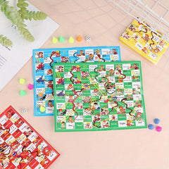 5pcs 18 Paper Snake Chess Puzzle Game Toys Desktop Checkers Chess Toy