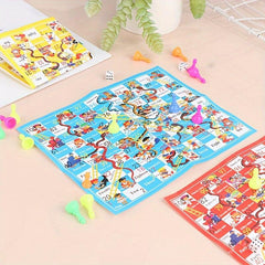 5pcs 18 Paper Snake Chess Puzzle Game Toys Desktop Checkers Chess Toy