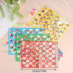 5pcs 18 Paper Snake Chess Puzzle Game Toys Desktop Checkers Chess Toy