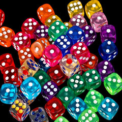 5pcs Acrylic Dice 12mm Corner Dices Party Supplies