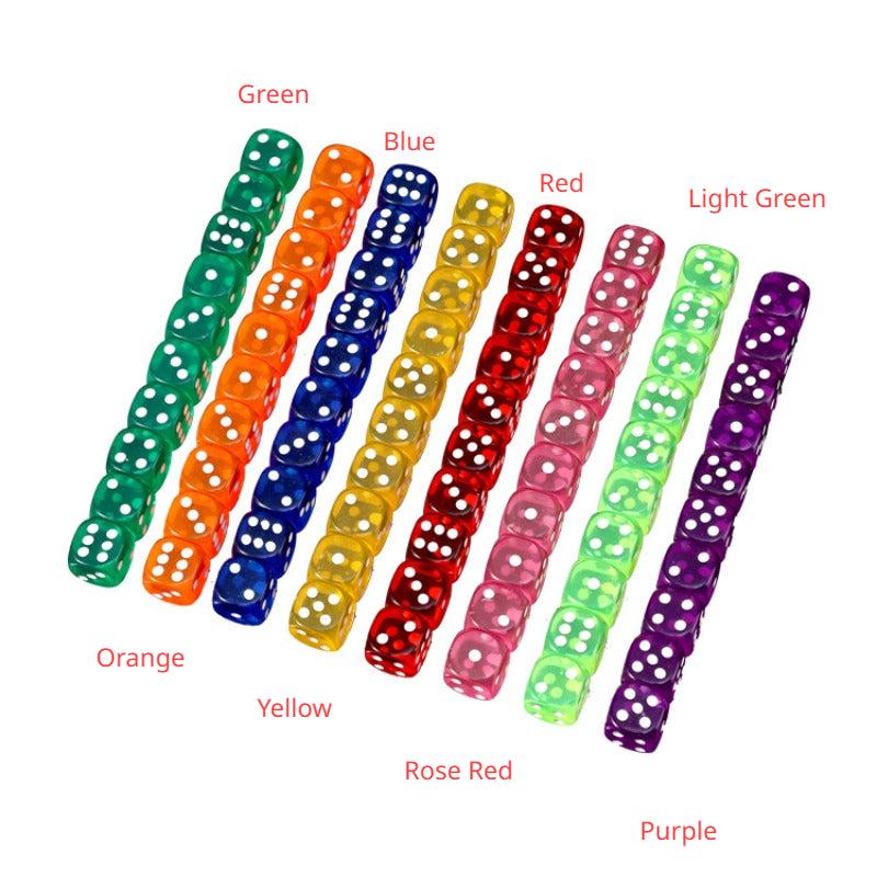 5pcs Acrylic Dice 12mm Corner Dices Party Supplies