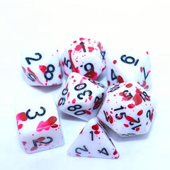 Bloodstained Fuchsia Polyhedral Dice Sets x7