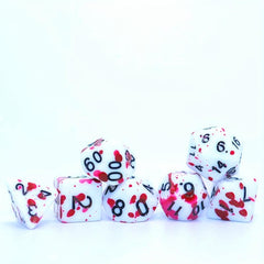 Bloodstained Fuchsia Polyhedral Dice Sets x7