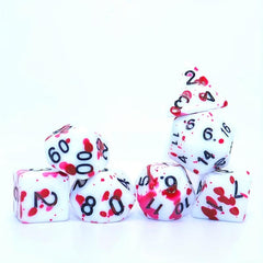 Bloodstained Fuchsia Polyhedral Dice Sets x7