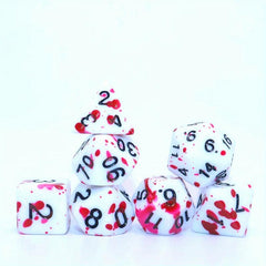 Bloodstained Fuchsia Polyhedral Dice Sets x7