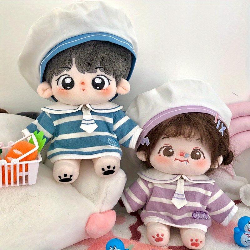 87in Sea Wind Sailor Clothes Doll Clothes Set with Hat
