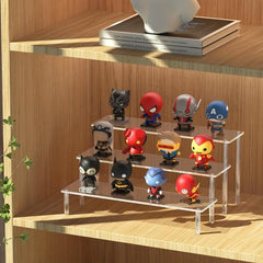 3 Tier Clear Acrylic Display Risers Perfume Organizer Stand