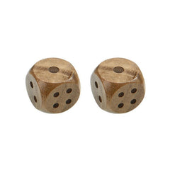2pcs Rosewood & Walnut 6-Sided Wooden Dice for Table Game