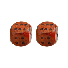 2pcs Rosewood & Walnut 6-Sided Wooden Dice for Table Game