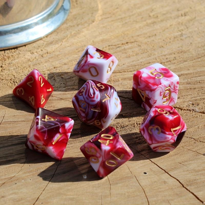 7pcs Cherry Cream Starry Sky RPG Dice Set