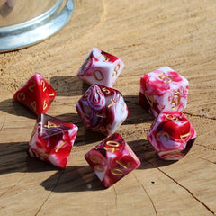 7pcs Cherry Cream Starry Sky RPG Dice Set