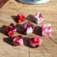 7pcs Cherry Cream Starry Sky RPG Dice Set