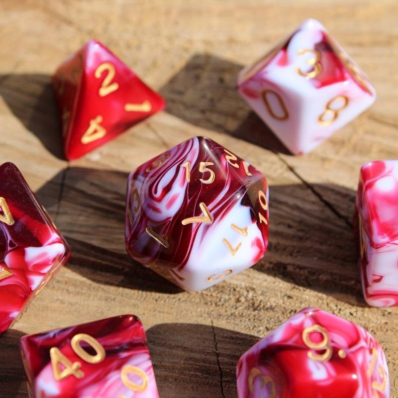 7pcs Cherry Cream Starry Sky RPG Dice Set