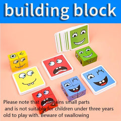 Face Changing Expression Blocks Wooden Toys Fun Parent Child Interaction