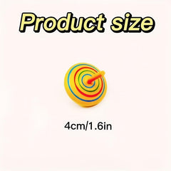 Colorful Wooden Spinning Tops Stress Relief Desktop Toy