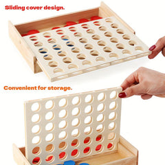 Wooden Puzzle 4-in-1 Chess Interactive Game Christmas
