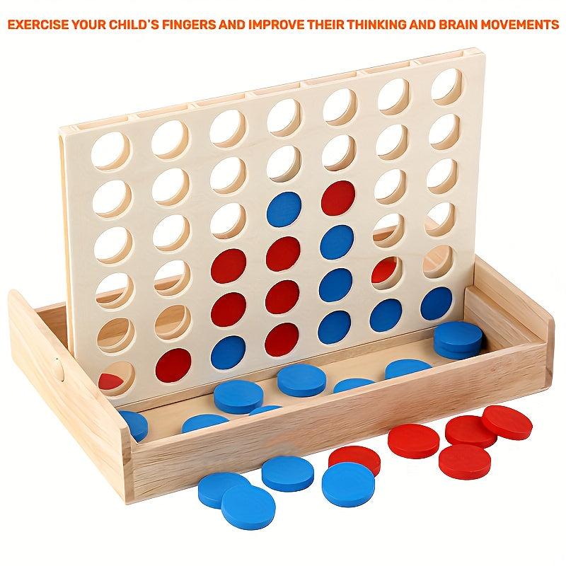 Wooden Puzzle 4-in-1 Chess Interactive Game Christmas