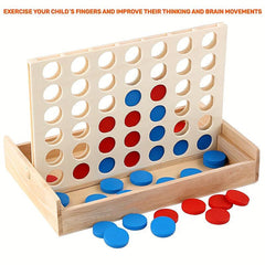 Wooden Puzzle 4-in-1 Chess Interactive Game Christmas