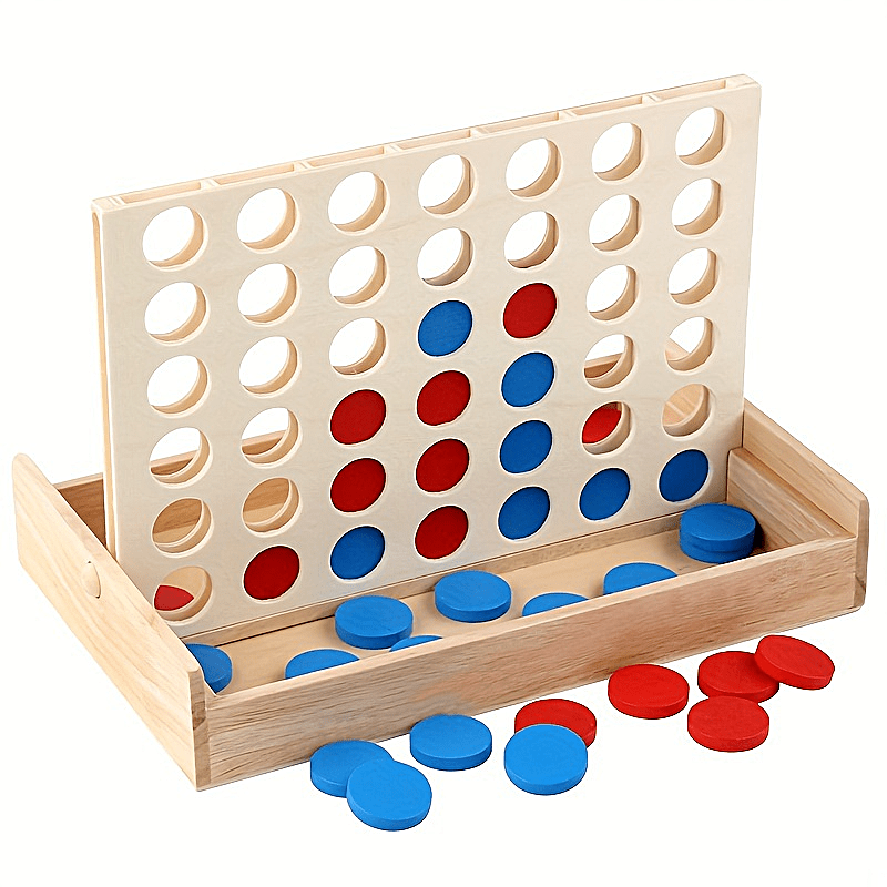 Wooden Puzzle 4-in-1 Chess Interactive Game Christmas