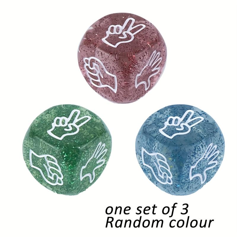 3pcs 20MM Translucent Dice Set For Board Game Christmas Gift