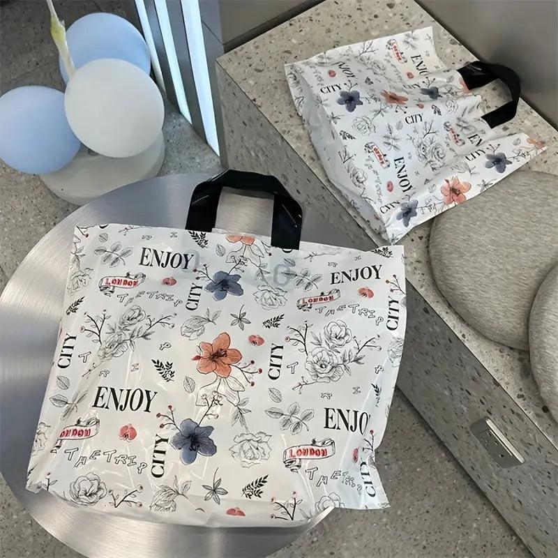 Flower Printing Boring Tote Bag Toy Car Handbag British Style Tote Bag
