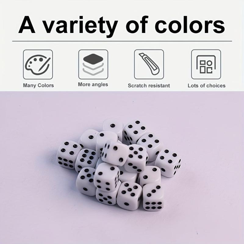 10pcs Toy Dices For Parties Player Games Fun Casual Board Game Dices
