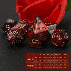 Polyhedral Dice Set for RPG Table Games