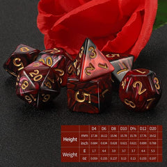 Polyhedral Dice Set for RPG Table Games