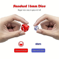 24pcs Large Acrylic Dices w/ Storage Bag Xmas Thanksgiving Gift