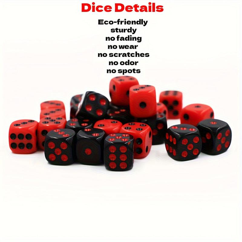 24pcs Large Acrylic Dices w/ Storage Bag Xmas Thanksgiving Gift
