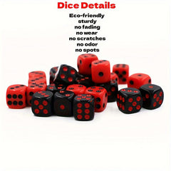 24pcs Large Acrylic Dices w/ Storage Bag Xmas Thanksgiving Gift
