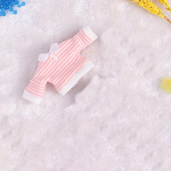 Doll Long Sleeve Striped Shirt & Lapel Sweater