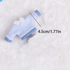 Doll Long Sleeve Striped Shirt & Lapel Sweater