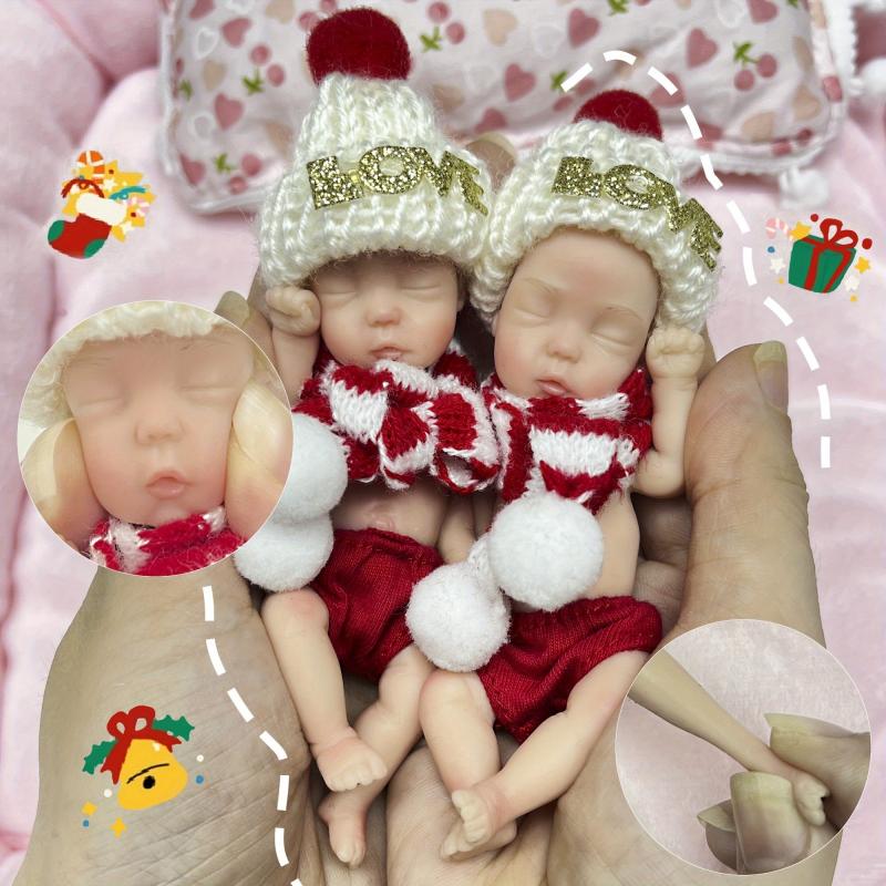4 Inch Mini Palm Silicone Dolls Full Body Soft Solid Silicone Reborn Dolls
