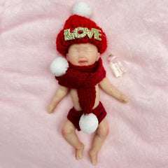 4 Inch Mini Palm Silicone Dolls Full Body Soft Solid Silicone Reborn Dolls
