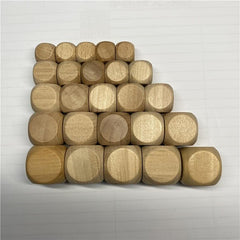 10 Engraved Wooden Dice for DIY Games Kids Toys & Parties
