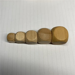 10 Engraved Wooden Dice for DIY Games Kids Toys & Parties