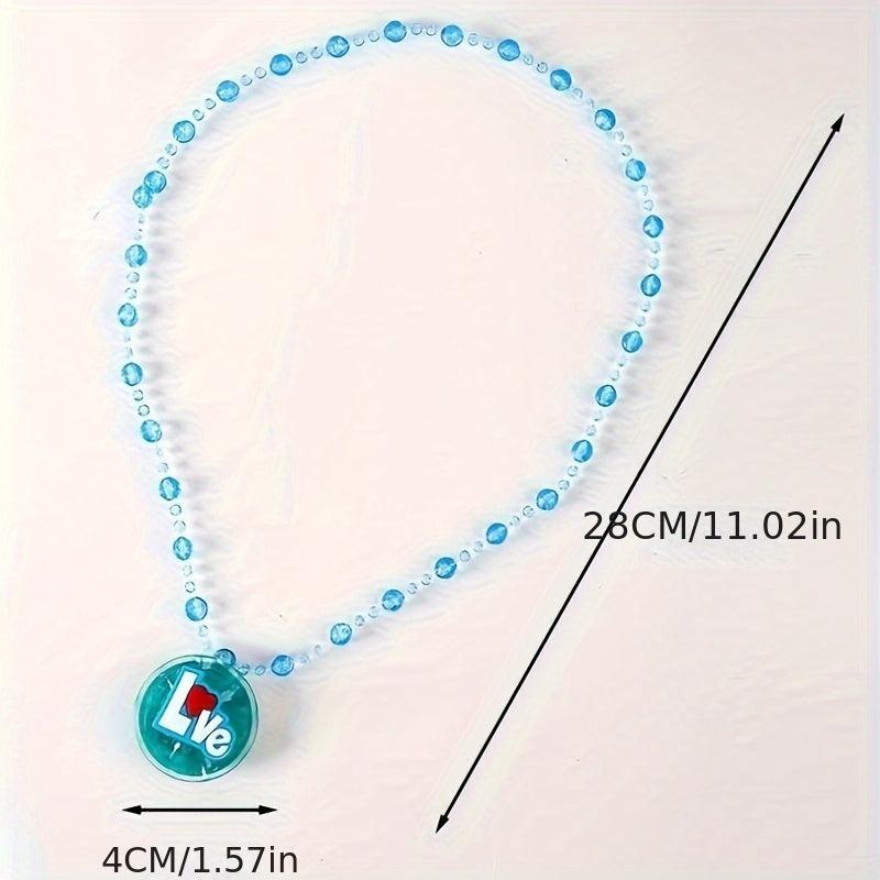 Luminous Glitter Necklace Pendant Princess Necklace Small Toys Gift