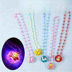 Luminous Glitter Necklace Pendant Princess Necklace Small Toys Gift