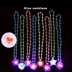 Luminous Glitter Necklace Pendant Princess Necklace Small Toys Gift