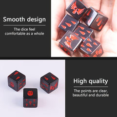 5pcs Multiplayer Party Game Dice Set Fun Casual Games Family Gatherings