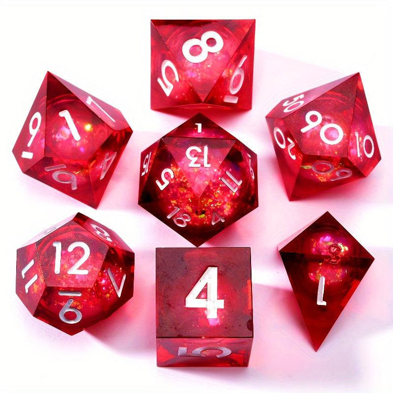 7pcs Quicksand Polyhedral Dices For Cosplay Board Game