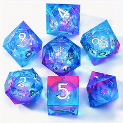 7pcs Quicksand Polyhedral Dices For Cosplay Board Game