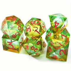 7pcs Quicksand Polyhedral Dices For Cosplay Board Game