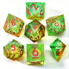 7pcs Quicksand Polyhedral Dices For Cosplay Board Game