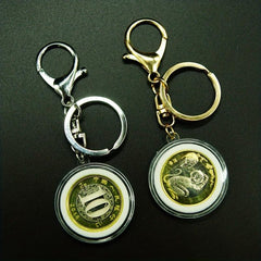 Acrylic Coin Storage Box with Adjustable Keychain - Random