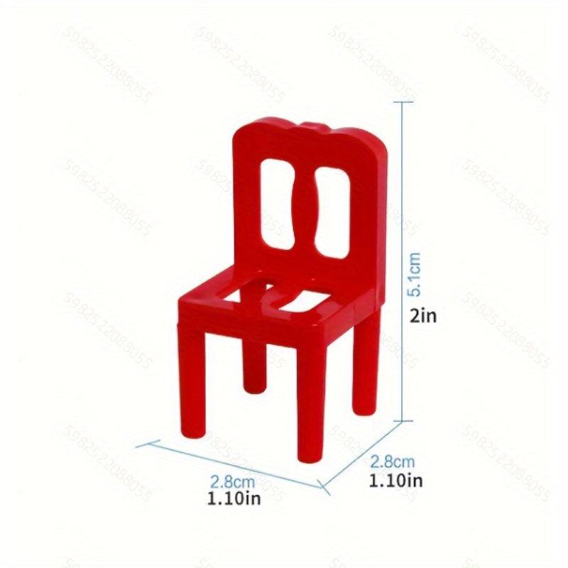 Mini Chair Balance Blocks Assembly Stacking Chairs Set for Family Game