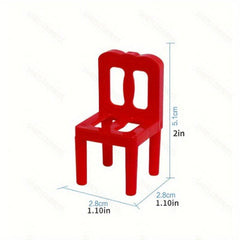 Mini Chair Balance Blocks Assembly Stacking Chairs Set for Family Game