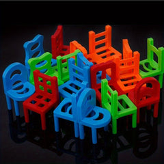 Mini Chair Balance Blocks Assembly Stacking Chairs Set for Family Game